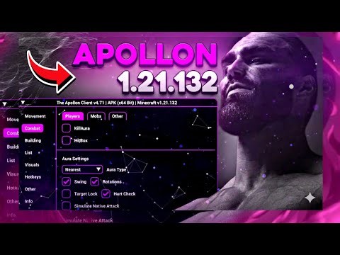 ☠️🔥Apollon Client 1.21.132+ | Apollon Client MCPE 1.21.132 | Best Minecraft Bedrock Client Showcase