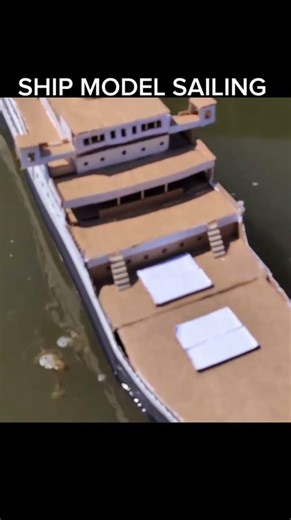 cardboard ship model Sailing #cruise #titanic #cruiseship #fypシ #history #oceanliner
