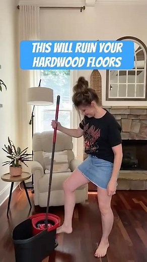 This WILL RUIN Your Hardwood Floors #cleaningtips #spinmop #ocedar