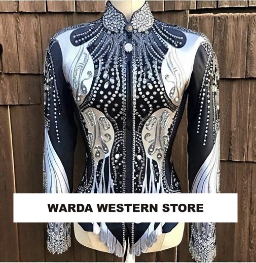 Black & Silver Showmanship Jacket: Horse Riding Show Clothing - Etsy
