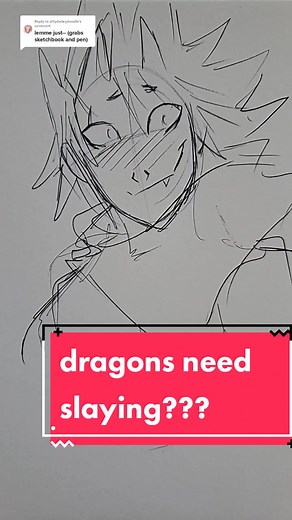 Reply to @dillydalleydoodle @noya_nishi_ your idea was too cute and I had to scribble it ;-; 20 minute rush but #krbk #kiribaku #fantasyau #fyp #mha #doodles