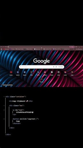 copy clipboard #shorts#html#css#javascript#webdevelopment#programming #learncodes #coding
