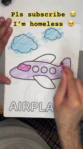 Crayon colouring asmr art