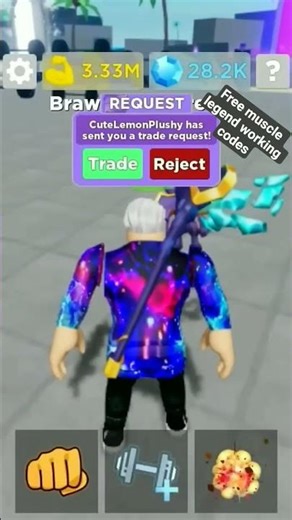 free codes for muscle legend 100% working #roblox #gaming #games #robloxyt #robloxgame #robloxcodes