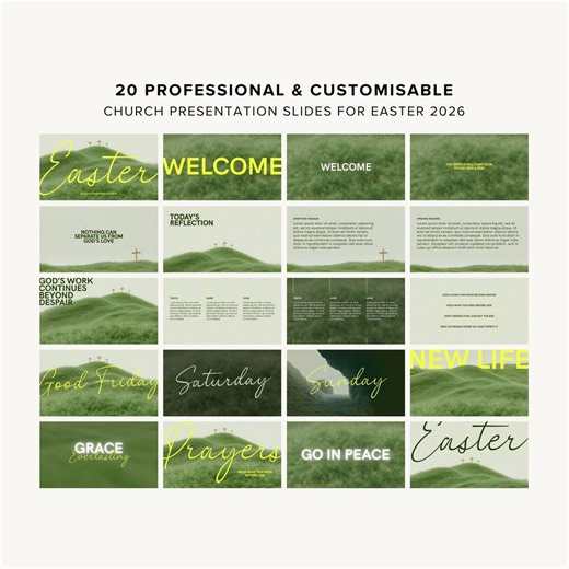 Customizable Easter Slides | Customisable Holy Week Church Presentation Template | Easter 2026 - Etsy