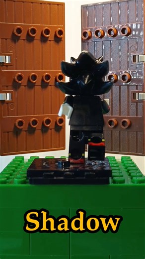 Lego Style Sonic - SHADOW!👊💥 | Unofficial Minifigure #shorts #sonic #actionfigures