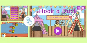 Level 3 Phonics Hook a Duck Reading Game