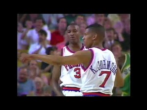 HIGH-FLYING ROOKIE Kenny Battle shines for 1989-90 Phoenix Suns vs. Seattle Supersonics