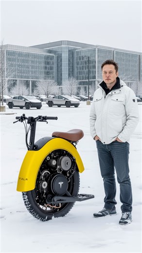 Tesla’s One-Wheel Vehicle Is the Future of Urban Mobility Elon Musk #elonmusk #tesla #onewheel #motorcycle #fyp | Inspiring Designs TV