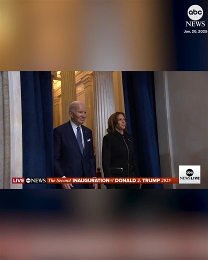 Pres. Biden and Vice Pres. Harris arrive at the U.S. Capitol rotunda for the inauguration of President-elect Donald Trump. Follow live updates: https://abcnews.visitlink.me/C73XOW #InaugurationDay | ABC News