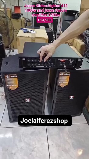 1.1K reactions · 15 shares | Joson Airbus fighter d12 1000w and joson Saturn amplifier 1500w #joelalferezshop #josonphilipines #JOSON #speaker #amplifier #karaoke | Joel Alferez | Facebook