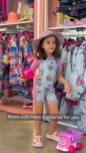 Miss rozeen on Instagram: "Ninos Kids offers a diverse selection of children’s swimwear, including: Girls’ swimwear: These swimwear features feminine details, such as bright colors and eye-catching prints.🩷 When heading to the beach, no summer look is complete without essential accessories that combine comfort and sun protection. Among the most important of these accessories are a hat and beach shoes.🩷 All this is available only in all Ninos Kids branches..🫶🏻🩷"