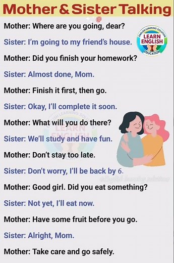 Mother & Sister Talking | Daily English Conversation #englishconversation #spokenenglish #shorts