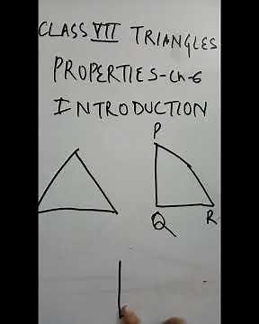 Class 7 - ch 6 Triangles - Sides , vertices and angles