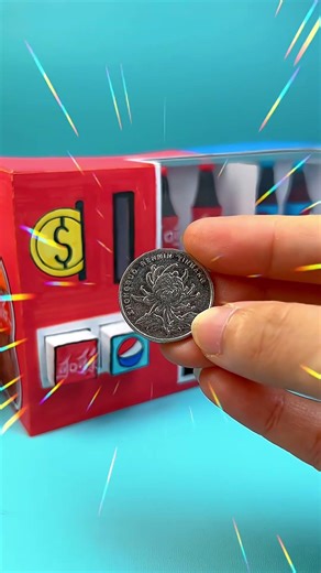 DIY Working Soda Vending Machine with Paper _ Paper Craft Ideas #shorts #papercraft