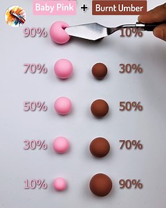 Baby Pink Vs Burnt Umber Satisfying color mixing clay #Satisfying #Christmas #asmr #clay #crafts #Shorts | Painting Concept