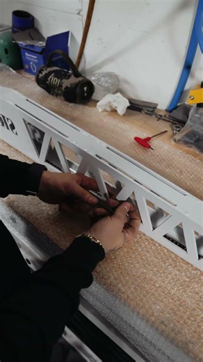 fresh set out our “TRI” Traction bars getting ready to be shipped out! #custommetalshapes #welding