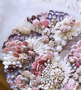 Seashell Wall Mosaic MERMAIDS GARDEN - Hanging Sculpture - Natural Pink Purple Sea Shells Urchins Starfish - Coastal Home Décor Nautical Art - Etsy