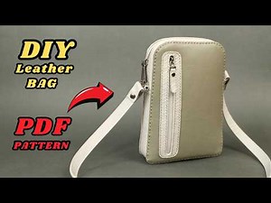 🔴PDF pattern +DIY handmade leather Crossbody bag |Turning Scrap Leather Into a Stylish Handmade Bag