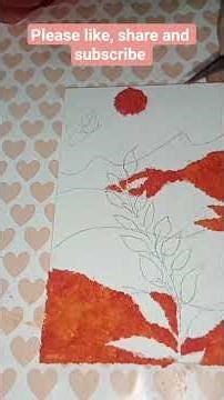 tissue paper painting #easy#nature#artandcraft #beautiful #diy