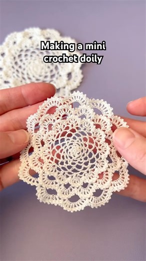 The pattern is called Japanese Dahlia Doily from Yarnspirations #crochet #microcrochet #crochetdoily