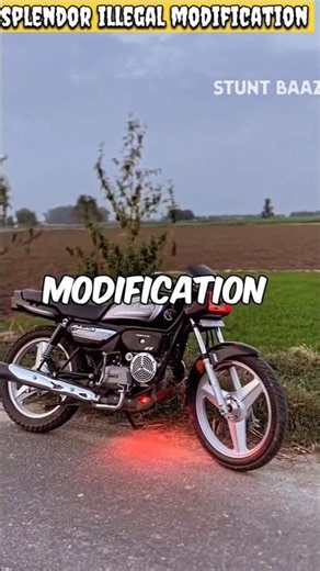 Splendor 3 illegal modification 🚫 banned in India ‼️| ‪@SIDHUPRANK333‬ ‪@JASSMODIFICATION‬ | #shorts