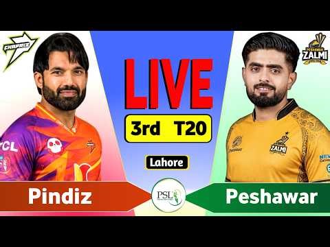PSL Live: Peshawar vs PindiZ 3rd T20 Live Match Today | PES vs PNZ Live Score & Commentary