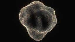 Abstract animation simulating cloud computing for solving big data...