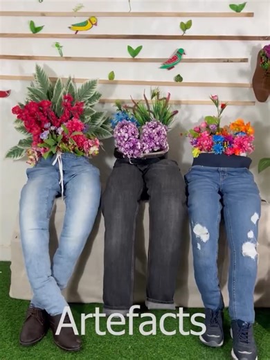 Unique planter diy using jeans #fblifestyle