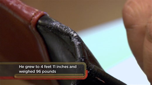 Rick purchases racing boots autographed by the legendary Willie Shoemaker, in this scene from Season 4, Episode 8, "Patton Pending." | Pawn Stars on History