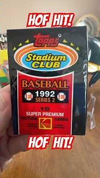 1992 Topps Stadium Club baseball cards vintage / old pack opening rip