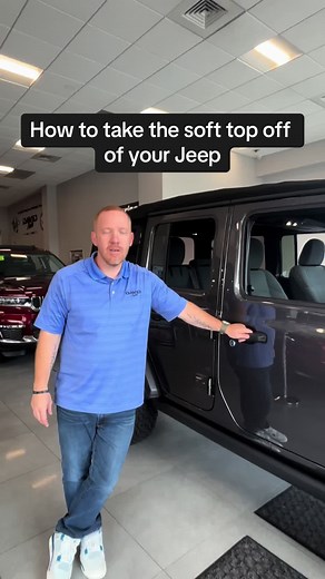How to easily remove your Jeeps soft top to enjoy the summer!! #alwaysbeenyourdealer #jeepwrangler #softtop