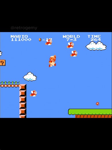 Super Mario Bros. 7-3: Tiny Platforms, Big Jumps