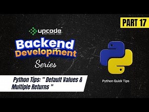 Part 17 - What is Default Value & Multiple Return in Python?