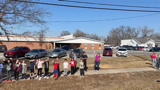 We had the best send off today @! I was contacted by some Intermediate School teachers asking if they could have the names of our cheerleaders to make signs for them and come out for a send off! So, so sweet! These girls feet the love! Numerous posts to follow as I can only post one video at a time! | Hallsville Middle School Cheerleaders