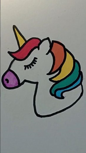 #draw unicorn easy #shorts#art