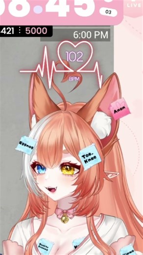 doki doki heart rate monitor #vtuber #clips #vtuberclips