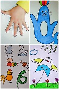 Simple Handprint Drawings for Kids and Beginners | Kidpid