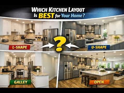 Which Kitchen Layout Is Best for Your Home? (L-Shape, U-Shape, Galley, Open)