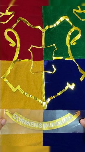 Harry Potter Hogwarts logo banner diy with vinyl stickers