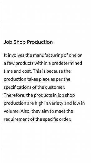 Job Shop Production & Its Characteristics! Production & Operation Management #bcom #bba #POM