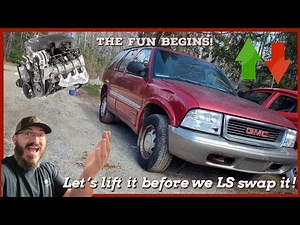 Body Lift install GMC JIMMY! Making Room for the LS SWAP! PT.1