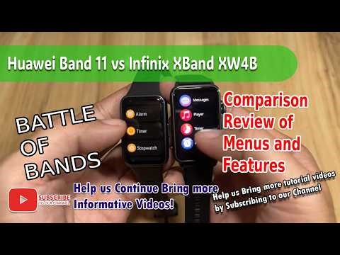 Huawei Band 11 vs Infinix XBand XW4B Comparison of Menus and Features 