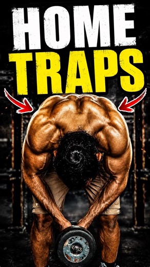 🚫HOME TRAPS 🔥 3 Dumbbell Exercises For Bigger Traps ⛰️