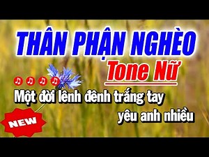 Karaoke Thân Phận Nghèo Tone Nữ ( Beat Dễ Hát ) Thanh Duy Organ