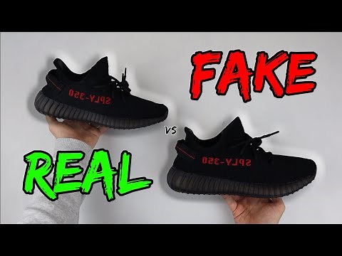 REAL VS FAKE! ADIDAS YEEZY 350 V2 BRED COMPARISON!