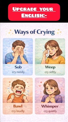 Upgrade Your English 🔥 | 4 Powerful Ways to Say “Cry” Like a Pro! ‪@studytips-p9n‬