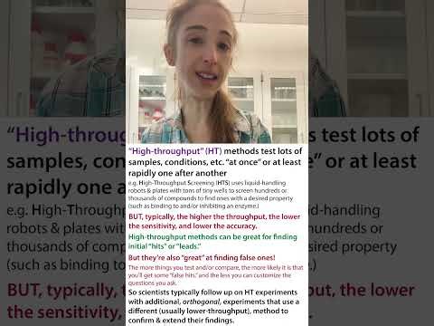 High-throughput vs. lower-throughput experimental methods