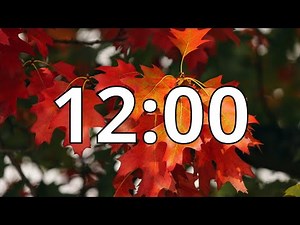 12 Minute Autumn/Fall Countdown Timer With Music and Alarm (Simple Beep)