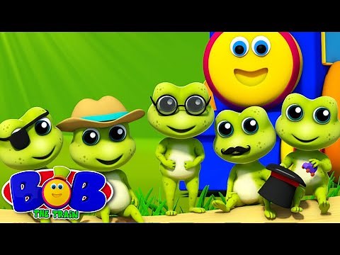 Five Little Speckled Frogs | Bob The Train | Kindergarten Videos | Nursery Rhymes For Children